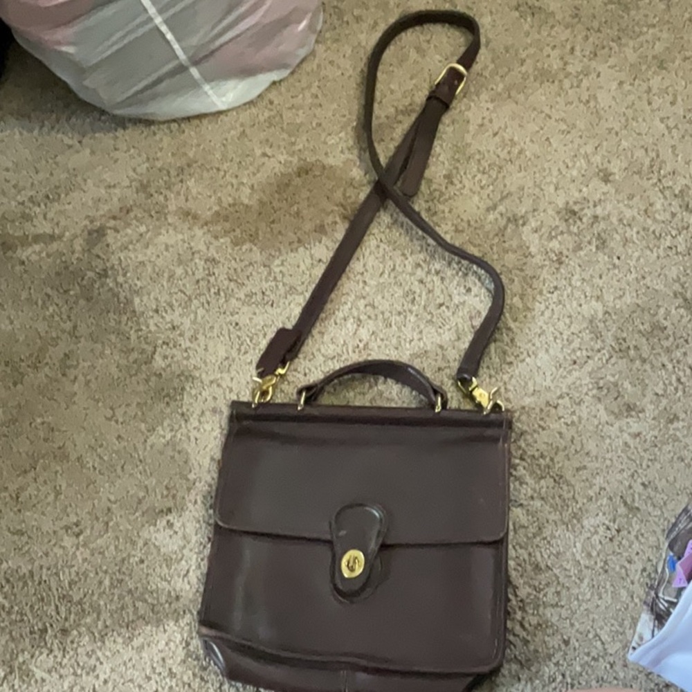 Classic Coach Brown Leather Men's Bag - Picture 4 of 6